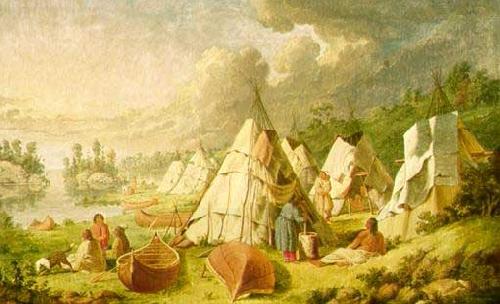 Paul Kane Indian encampment on Lake Huron oil painting picture